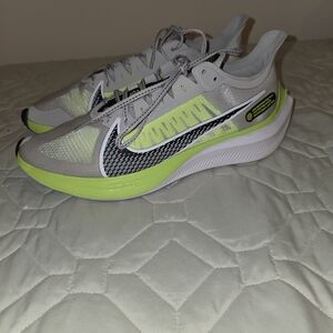 Nike ZoomX Running Shoes in Gray and Neon Green